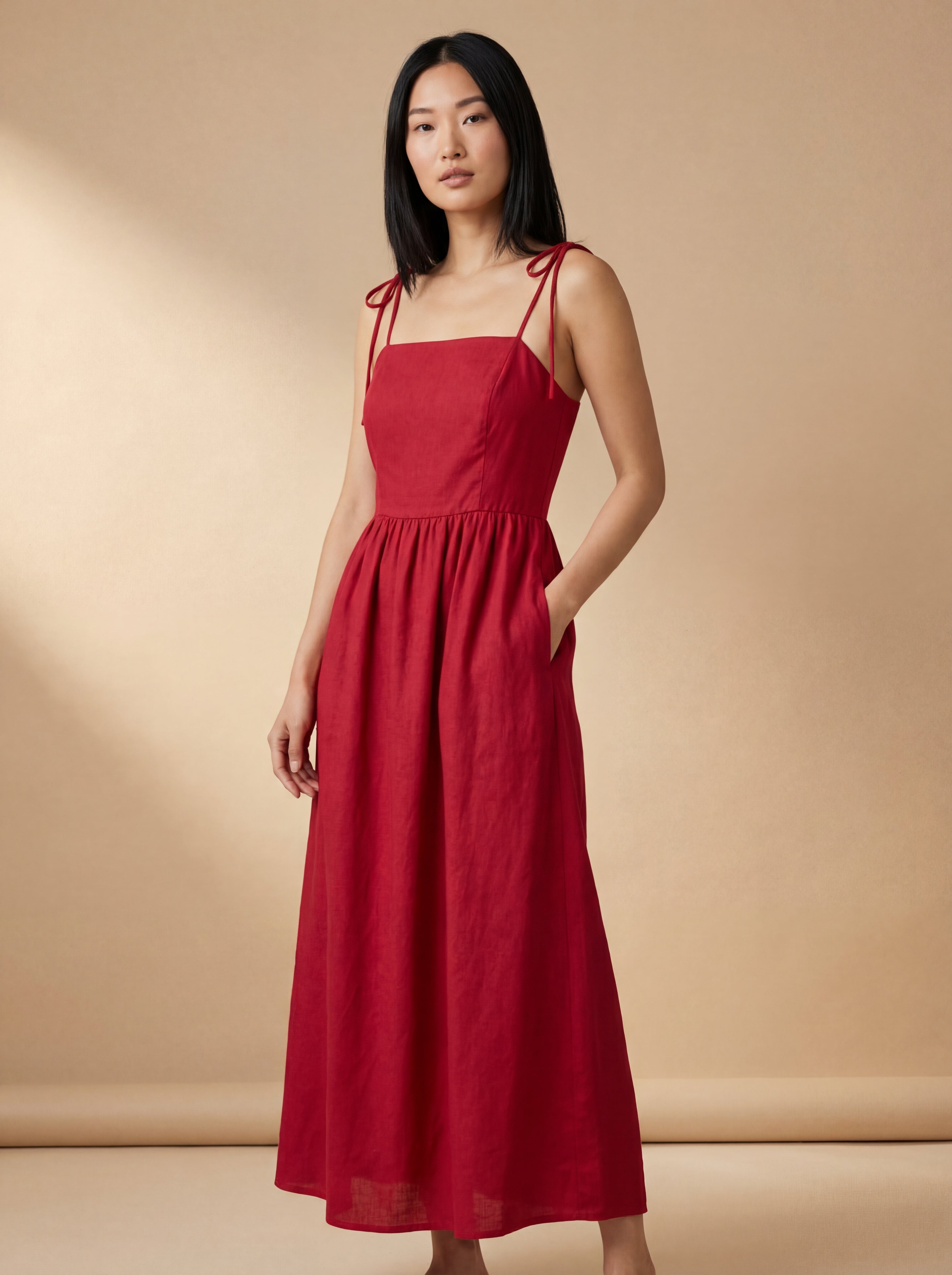 Vestido Dália Longo Linho Puro