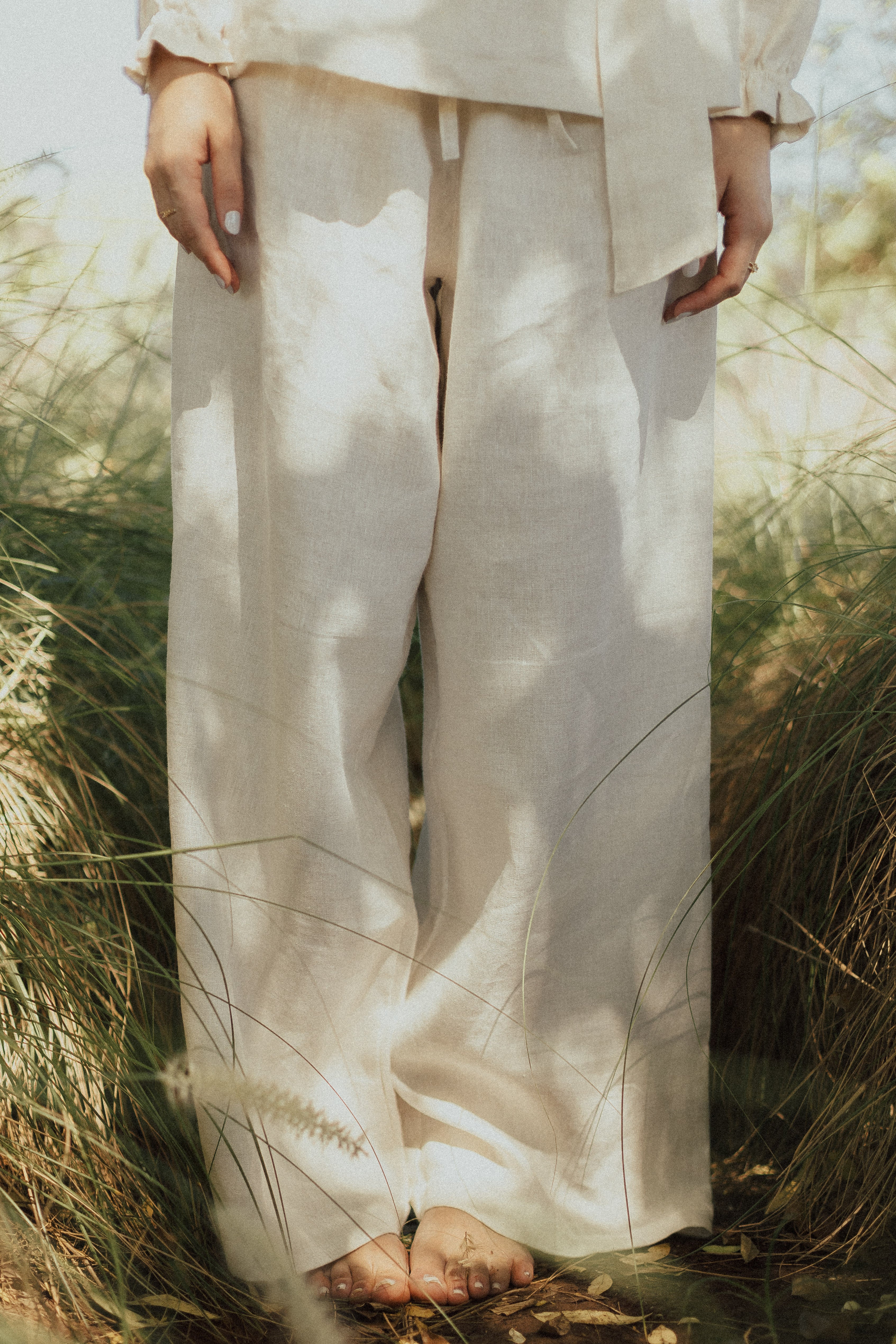 Calça Sandra Offwhite 100% Linho