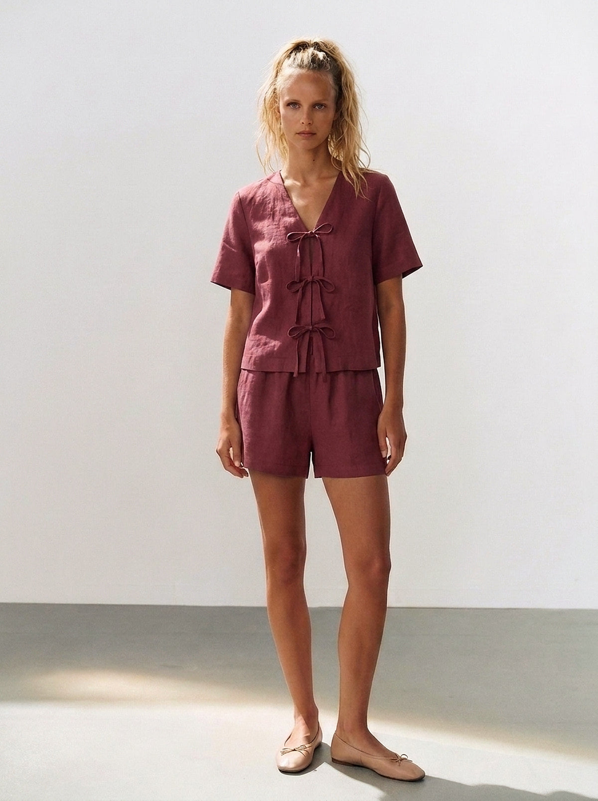 Blusa Laços Frontais Marsala — Estúdio Frente