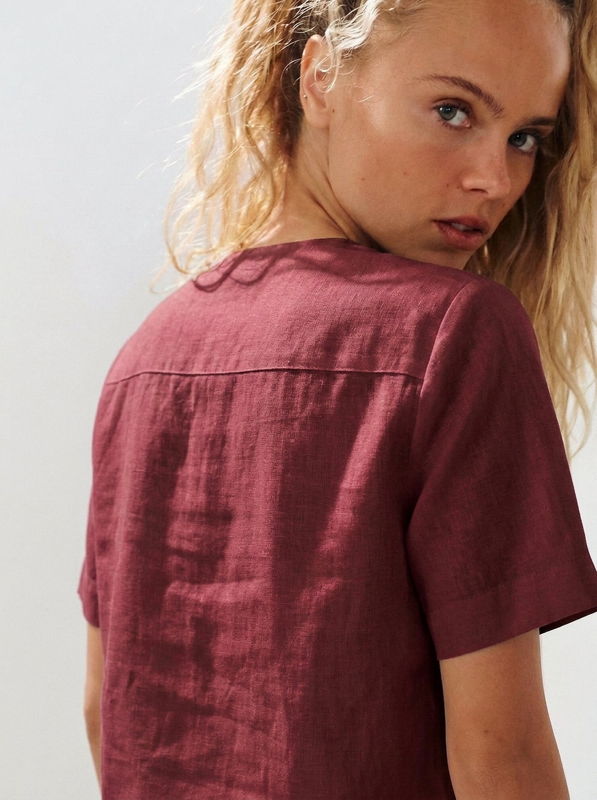 Blusa Laços Frontais Marsala — Estúdio Costas Close