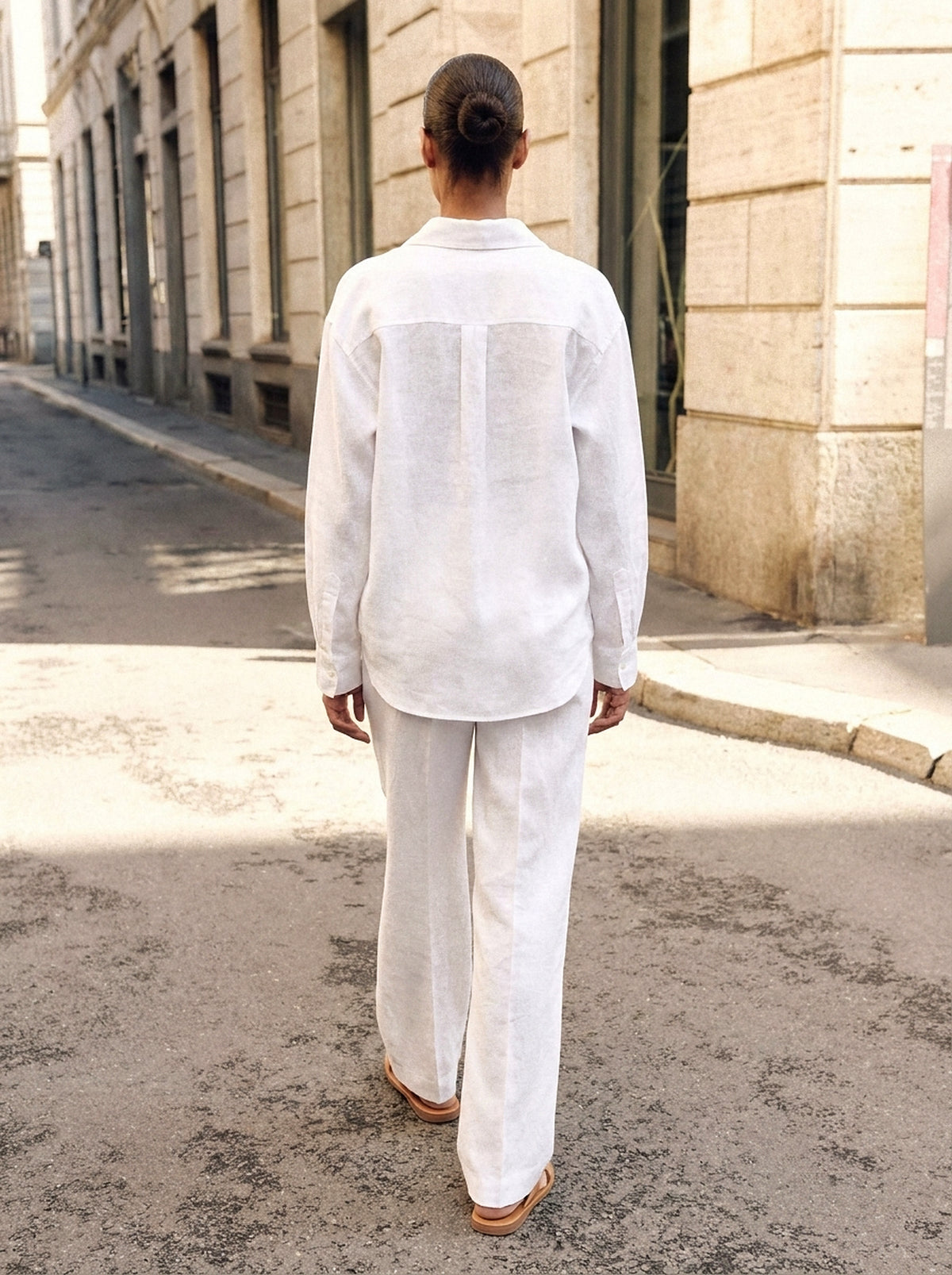 Calça Camila Linho Puro Branco — Rua Costas