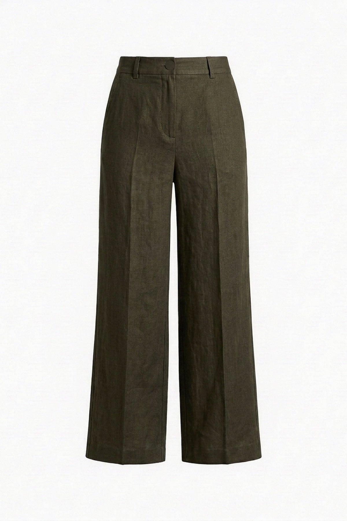 Calça Camila Linho Puro Verde Militar — Peça