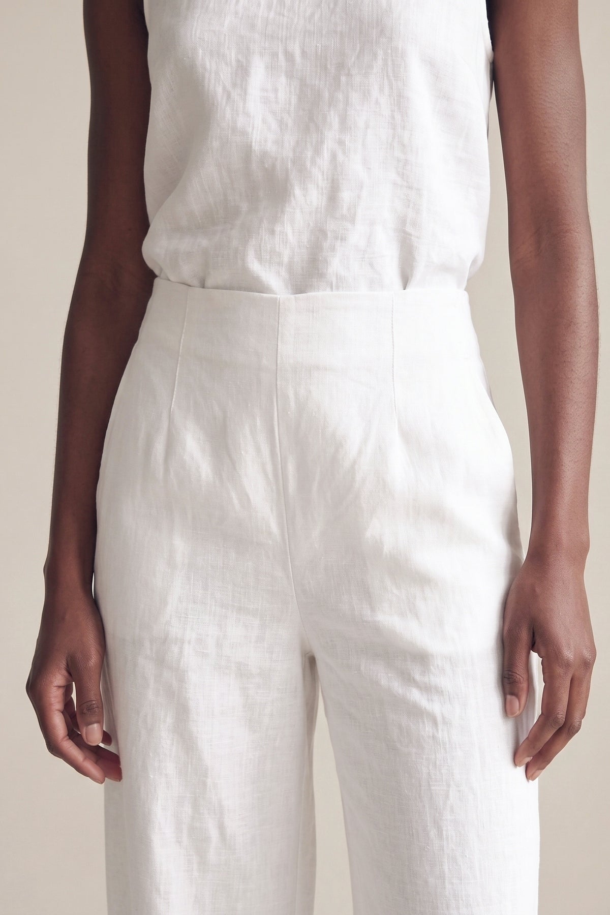 Calça Marina Linho Puro Branco — Detalhe #Cor_Branco