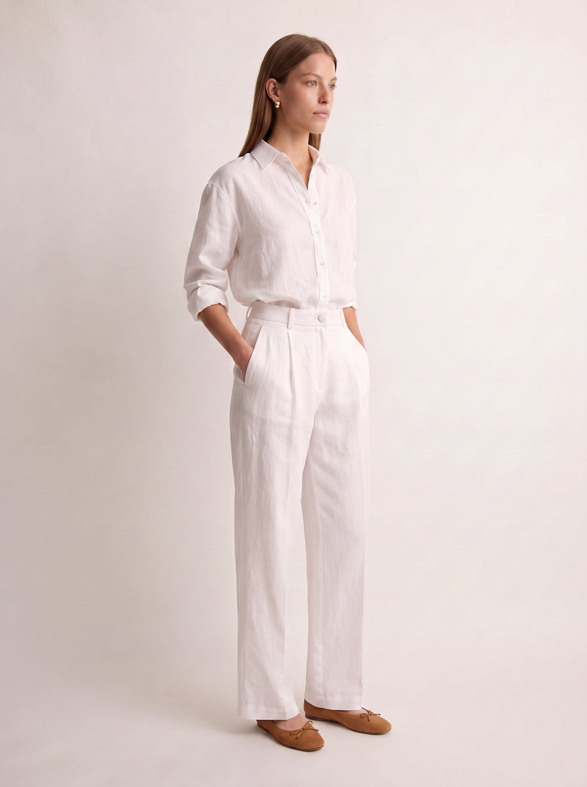 Calça Vera Linho Puro Branco — Look