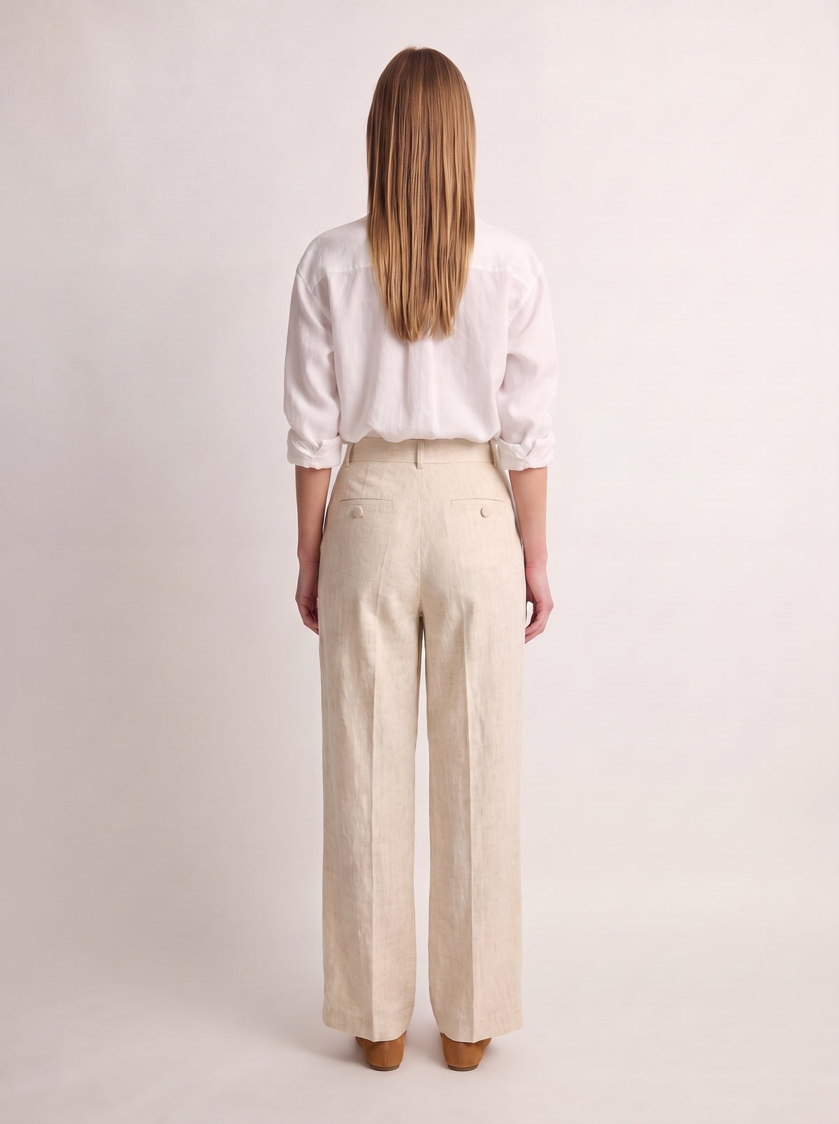 Calça Vera Linho Puro Cru — Costas