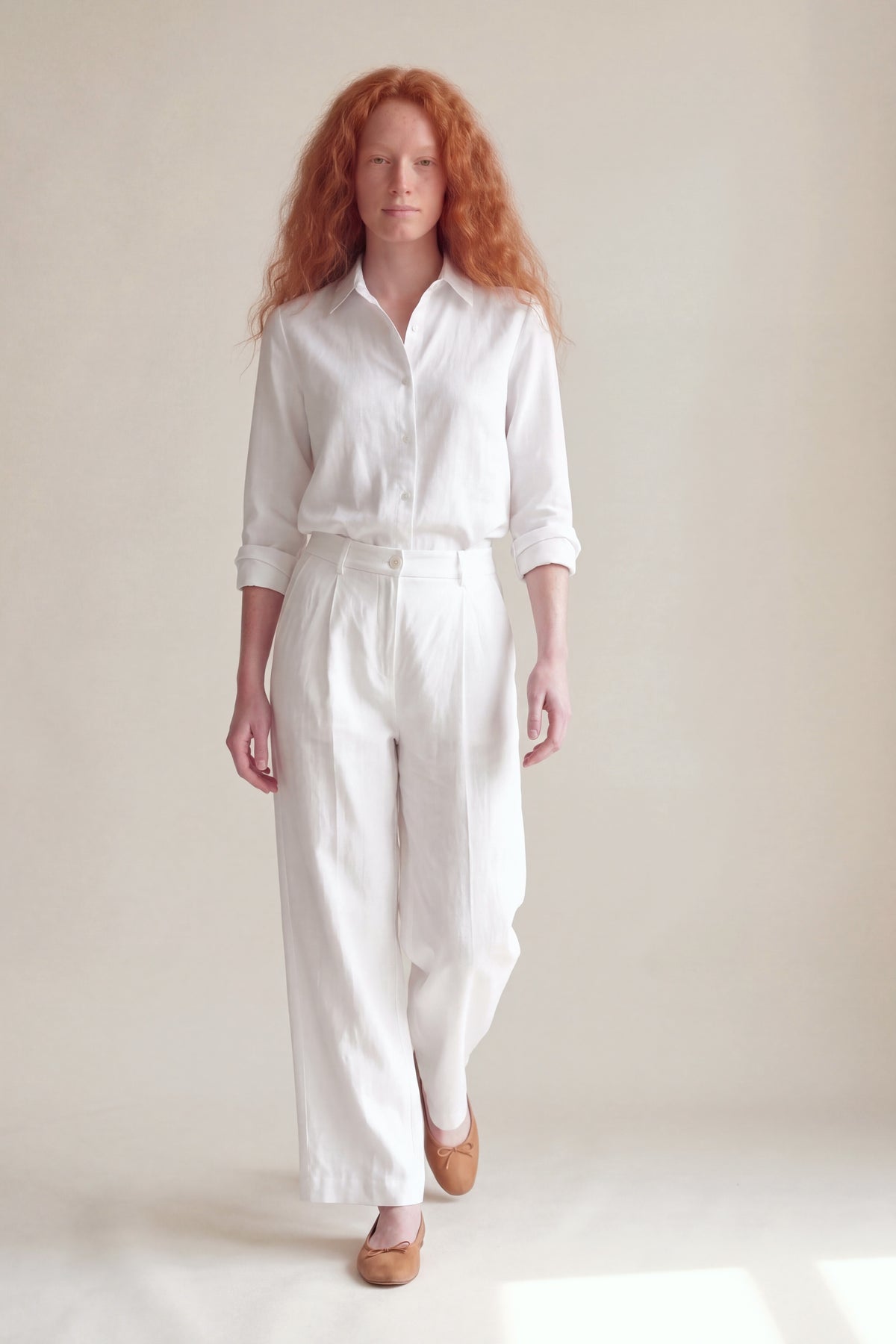 Calça Vera Linho Puro Branco — Andando