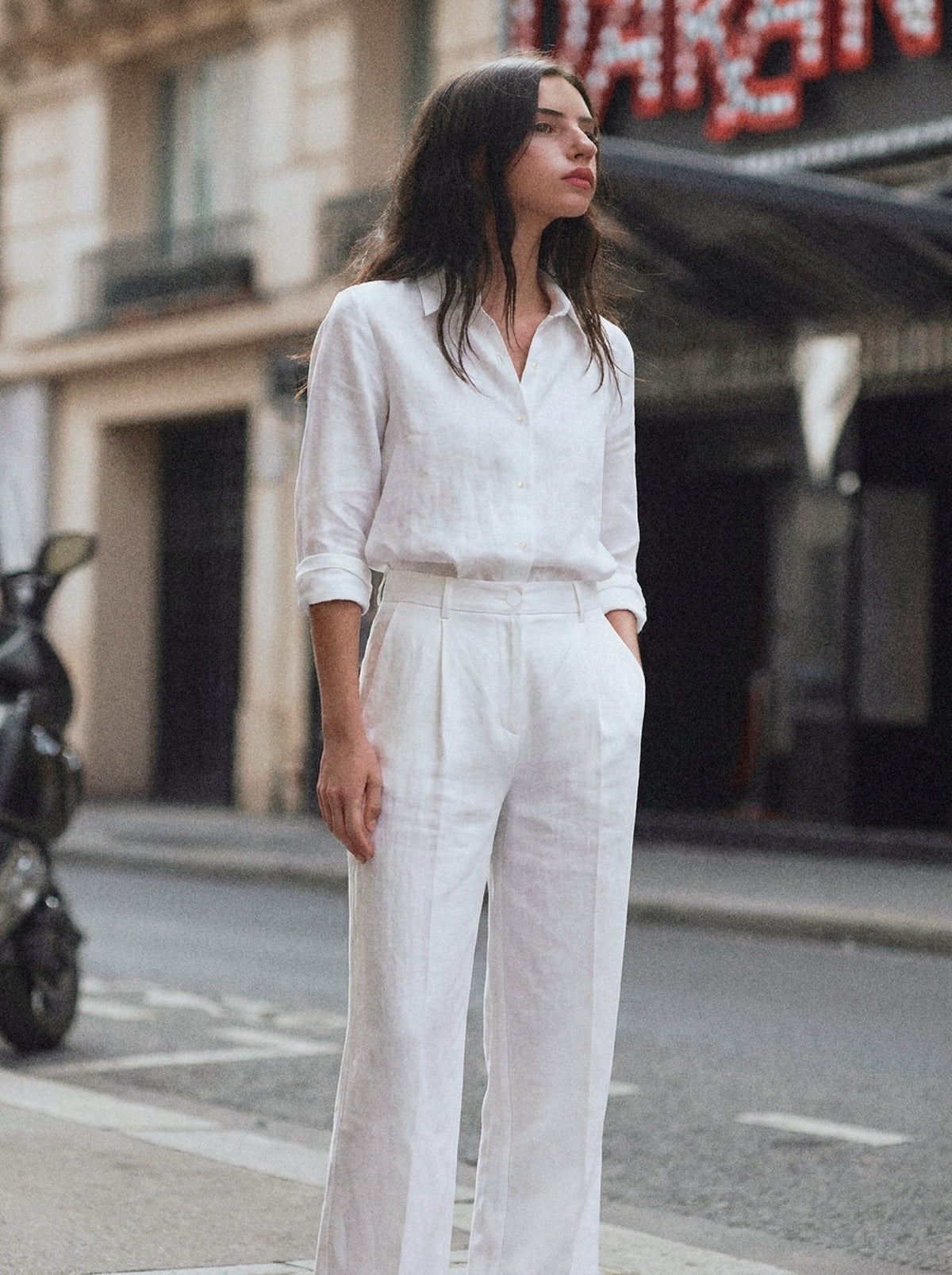 Calça Vera Linho Puro Branco — Paris Rua
