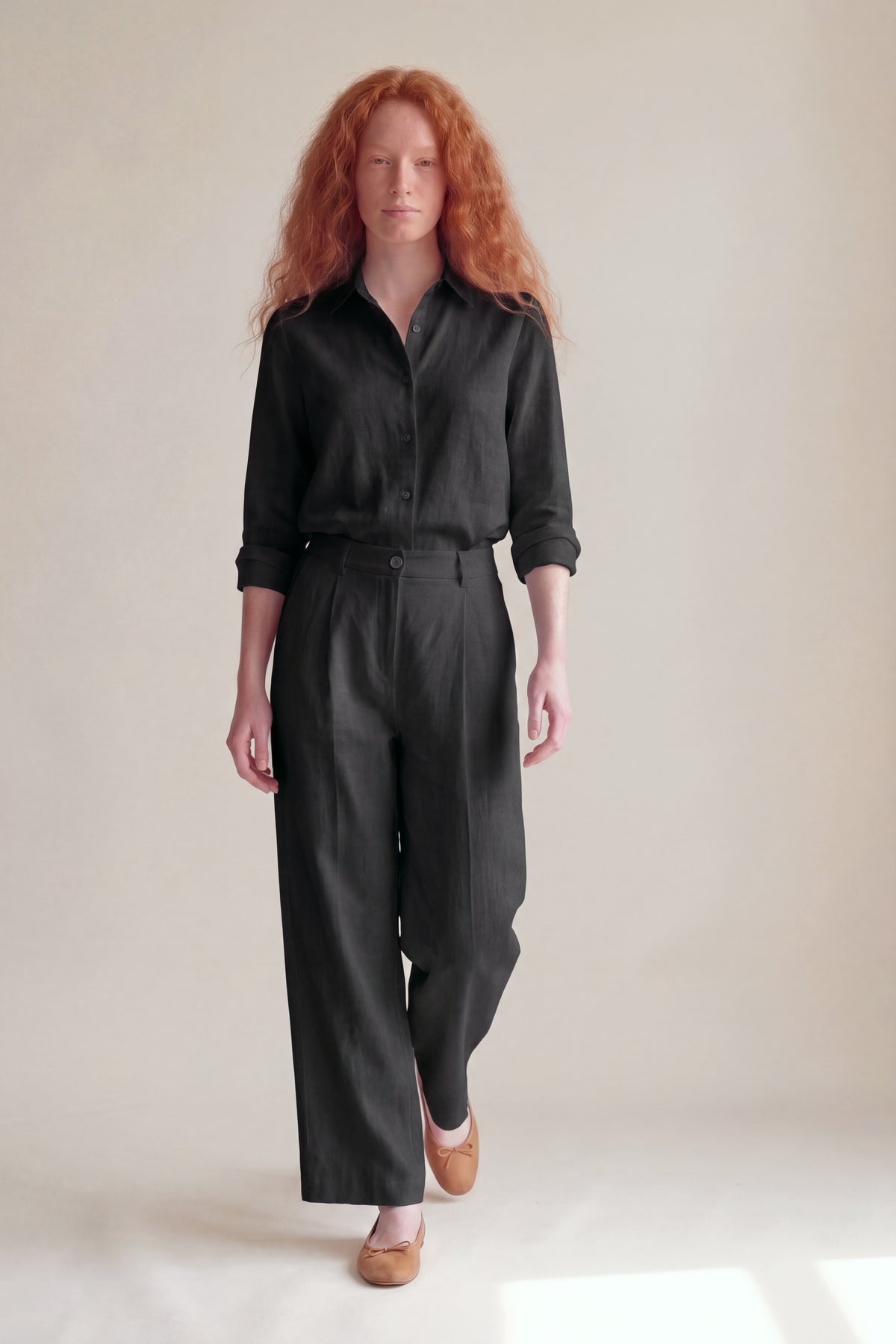Calça Vera Linho Puro Preto — Andando