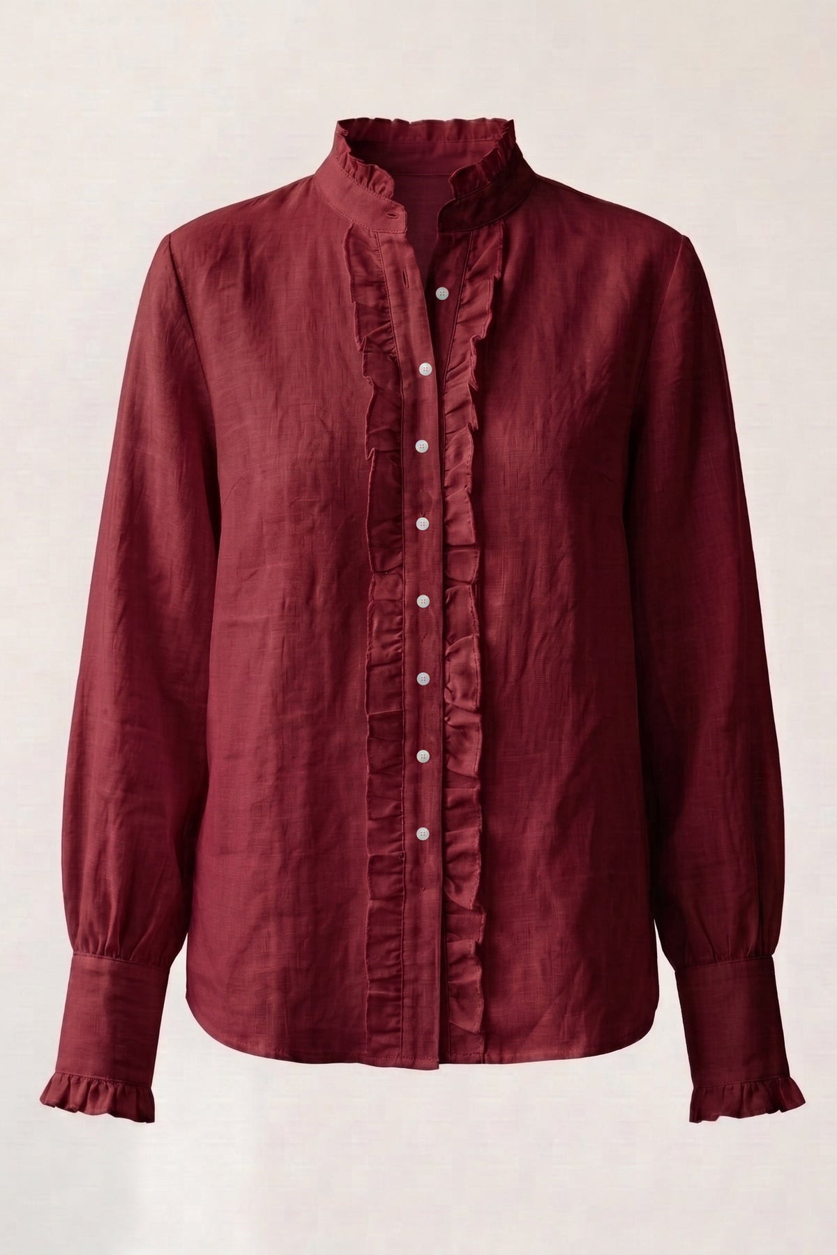 Camisa Ângela Linho Puro Marsala — Peça