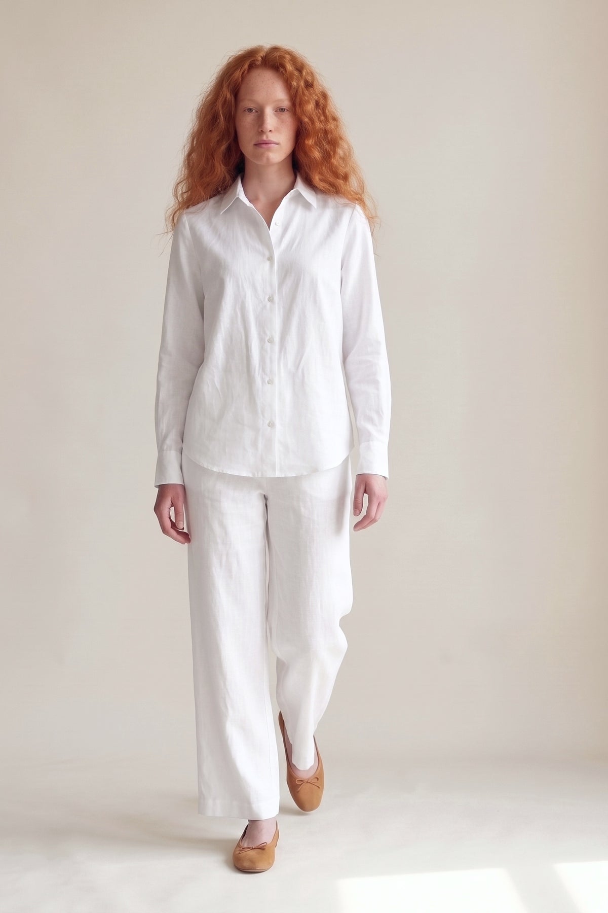 Camisa Edi Linho Puro Branco — Andando