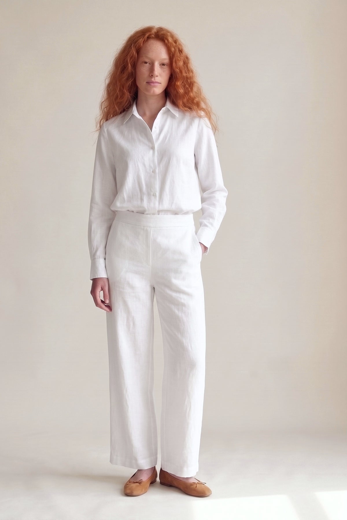 Camisa Edi Linho Puro Branco — Por dentro da calça