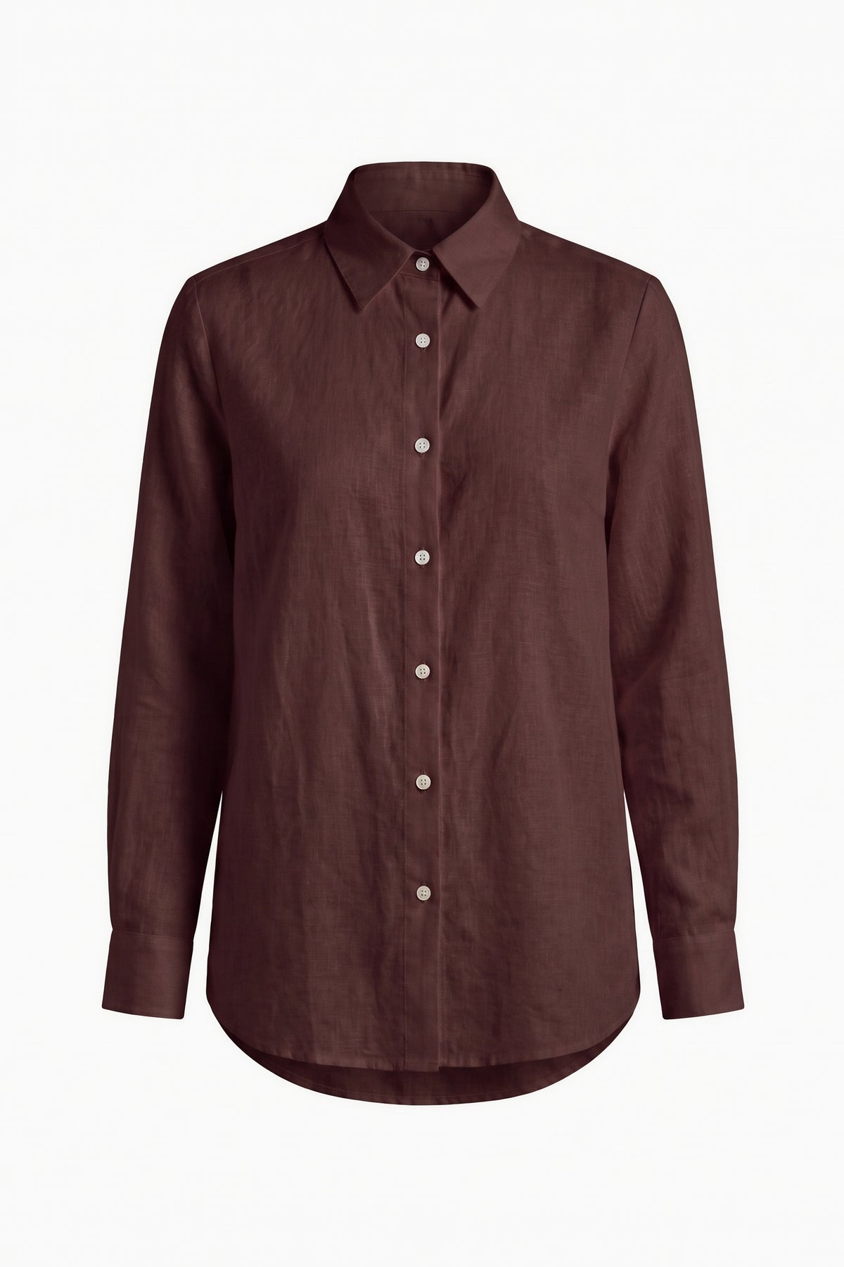 Camisa Edi Linho Puro Chocolate — Peça