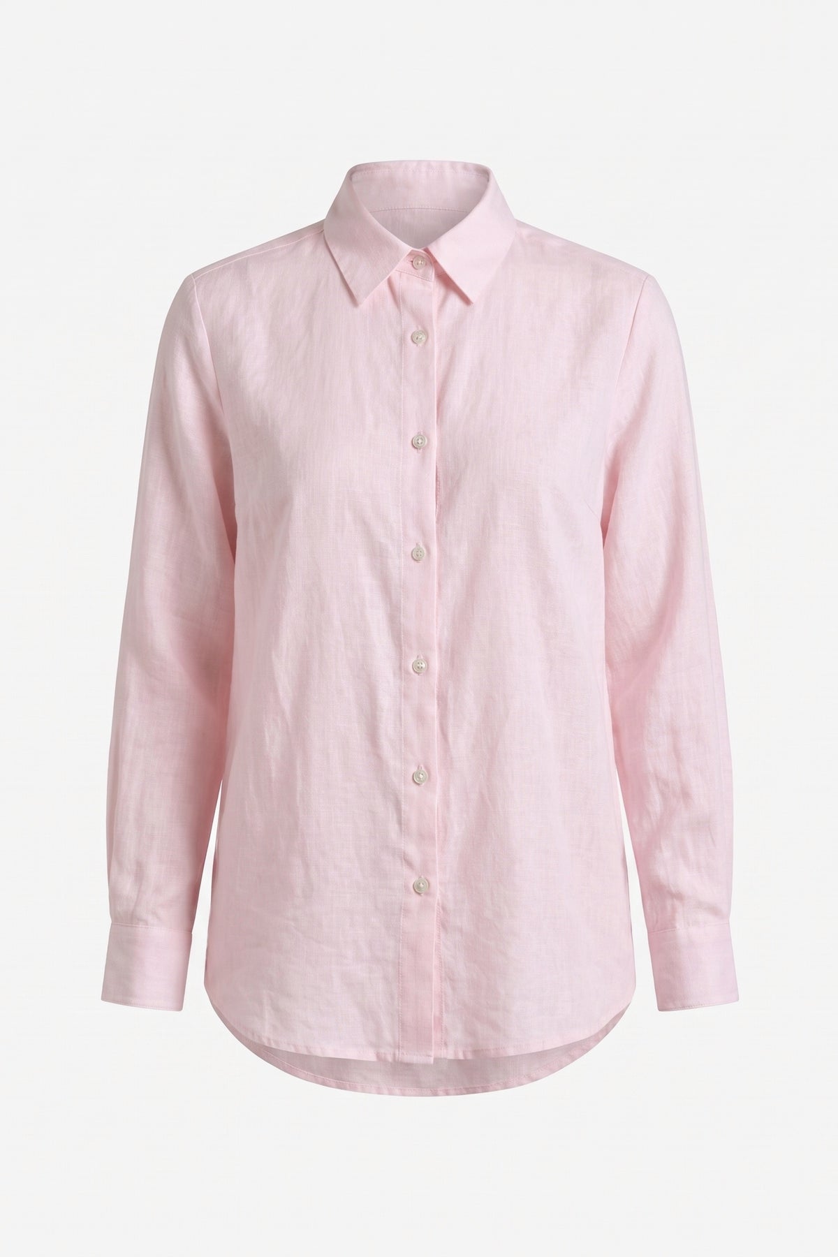 Camisa Edi Linho Puro Rosa Bebê — Peça
