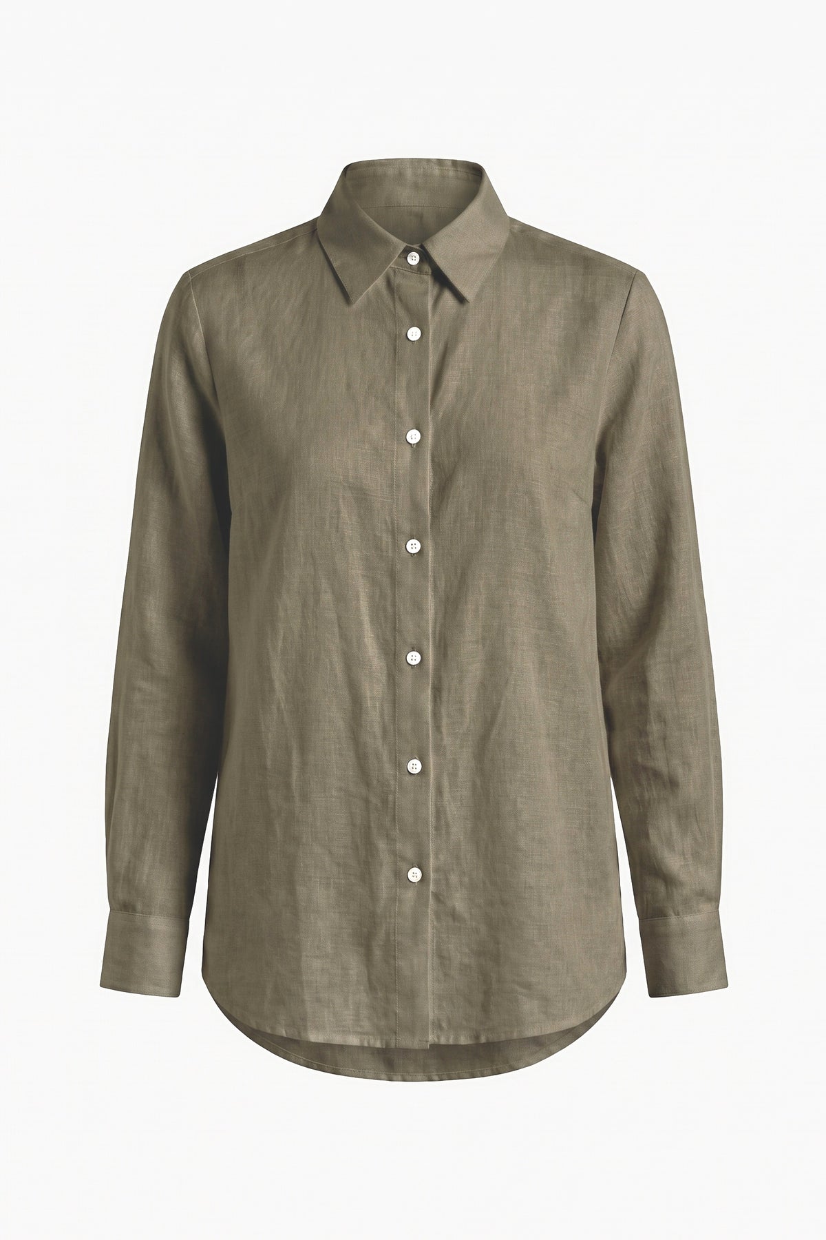 Camisa Edi Linho Puro Verde Militar — Peça