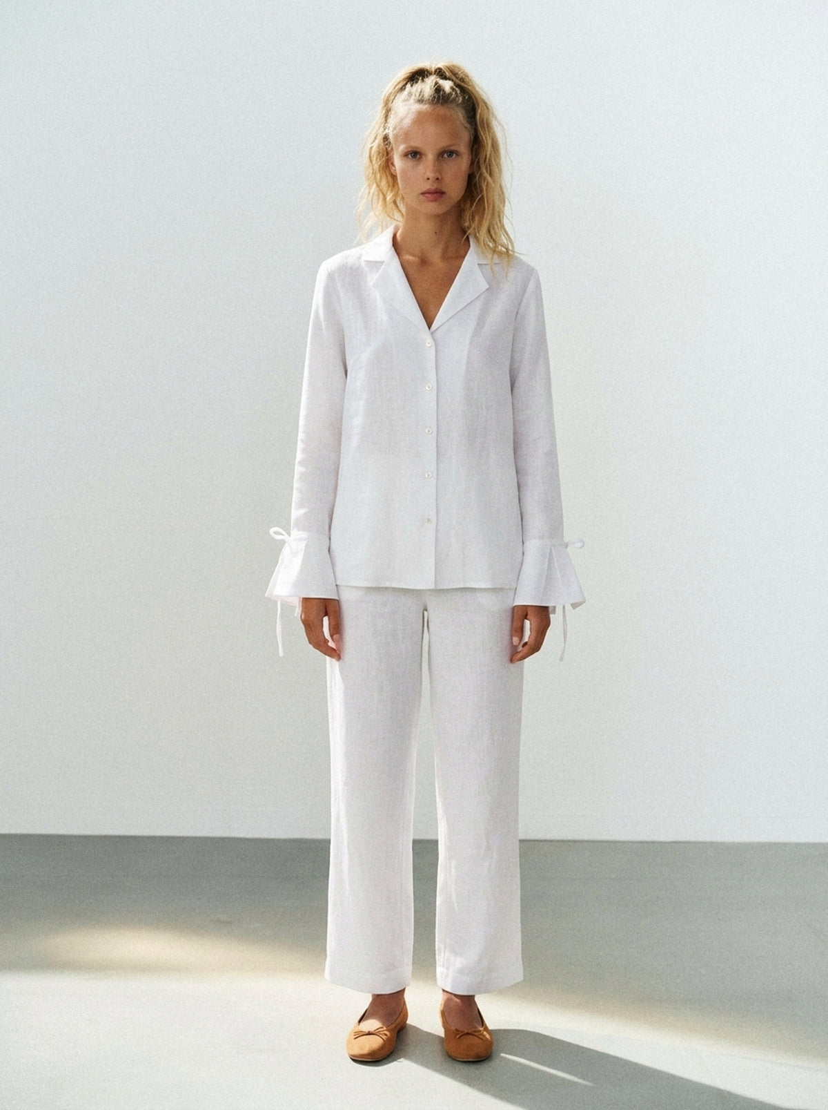 Camisa Paloma Linho Puro Branco — Estúdio Frente