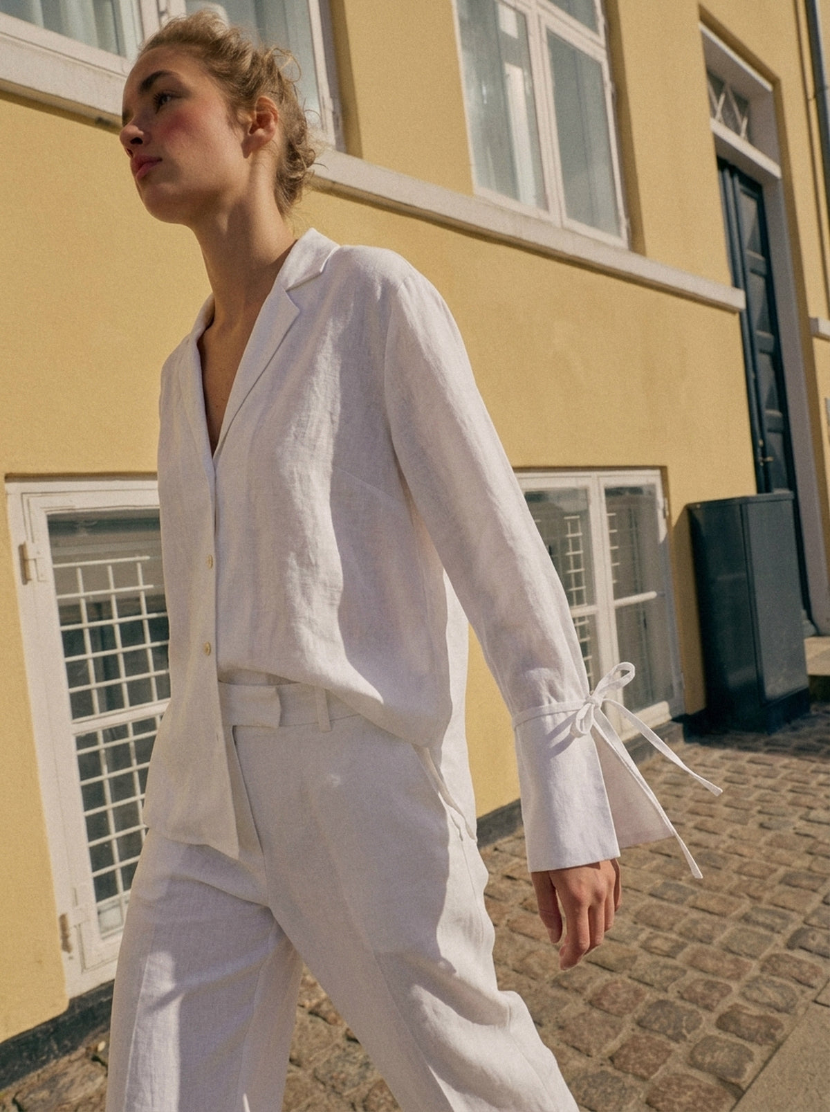 Camisa Paloma Linho Puro Branco — Rua Andando