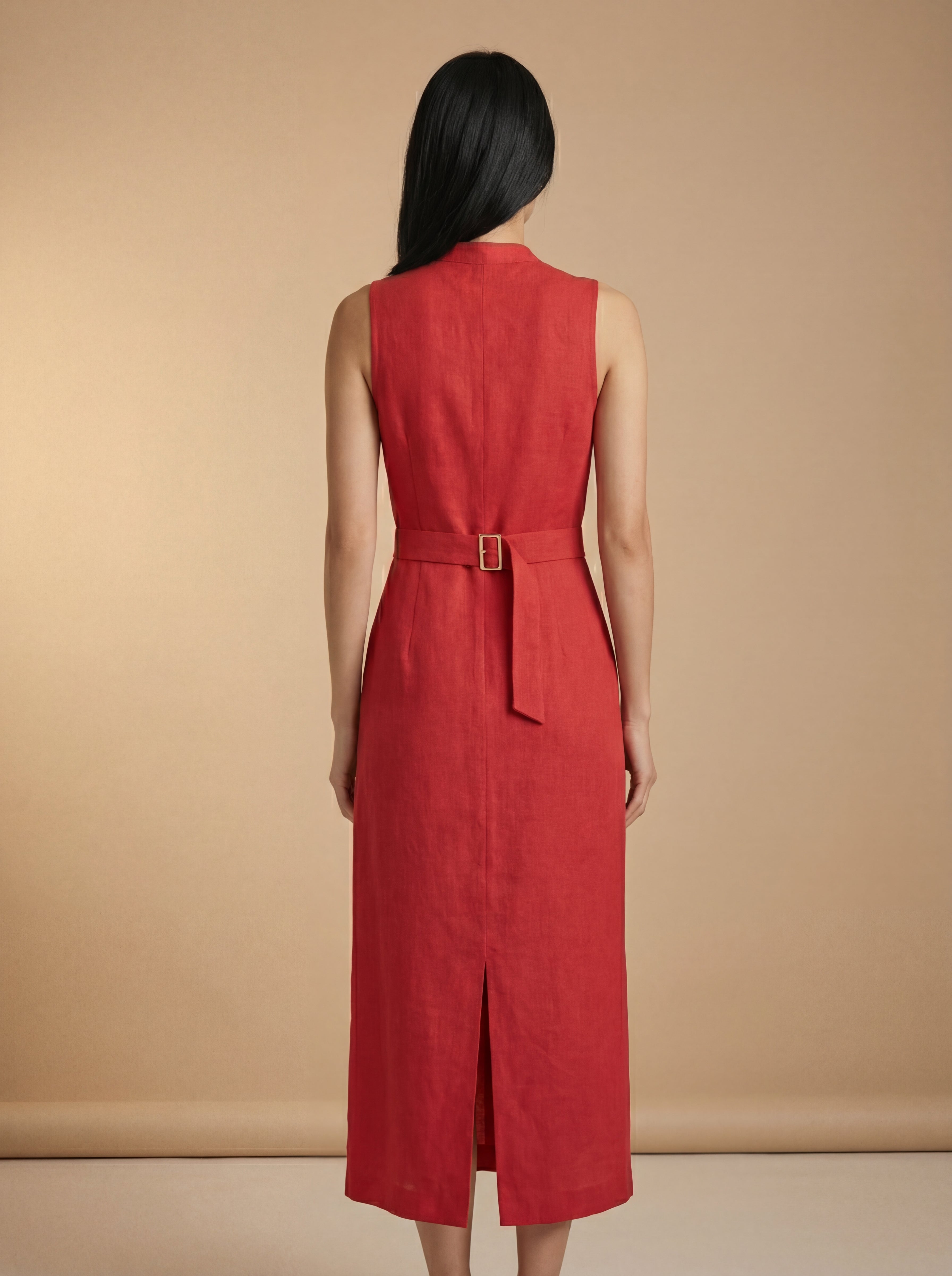 Vestido Midi Carol Linho Puro