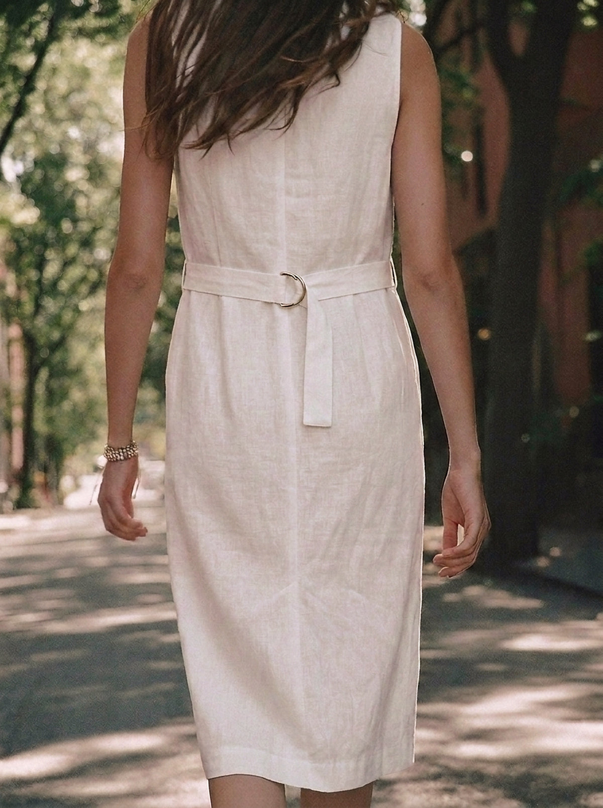 Vestido Alice Midi Linho Puro Branco — Parque Costas v3