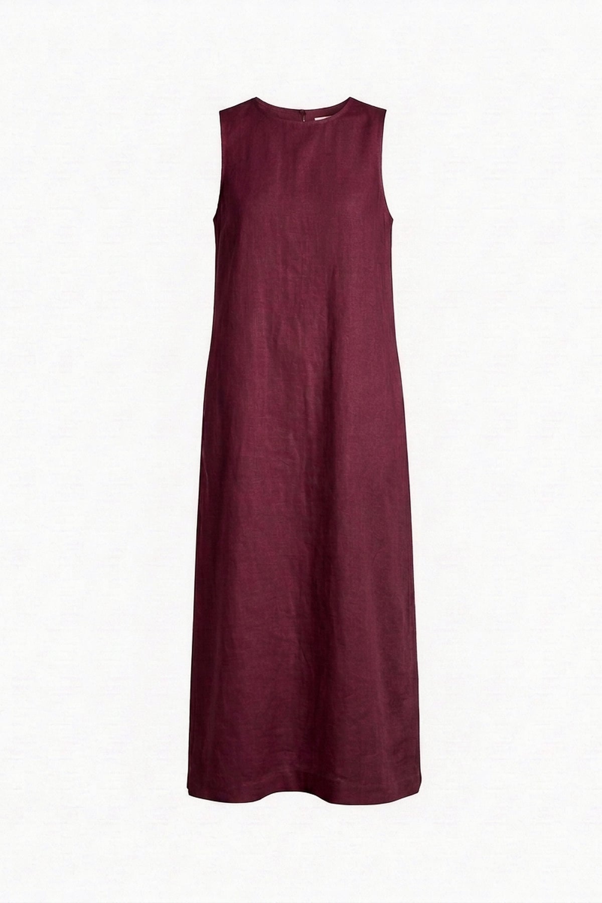 Vestido Alice Midi Linho Puro Marsala — Peça