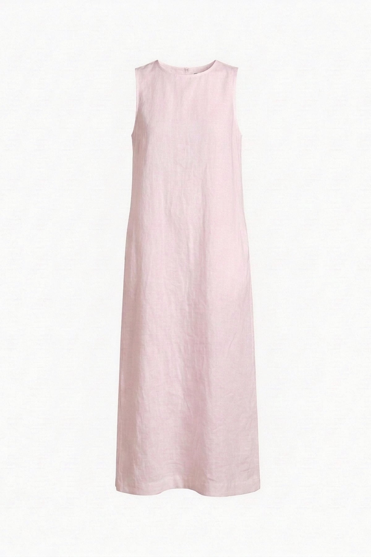 Vestido Alice Midi Linho Puro Rosa Bebê — Peça
