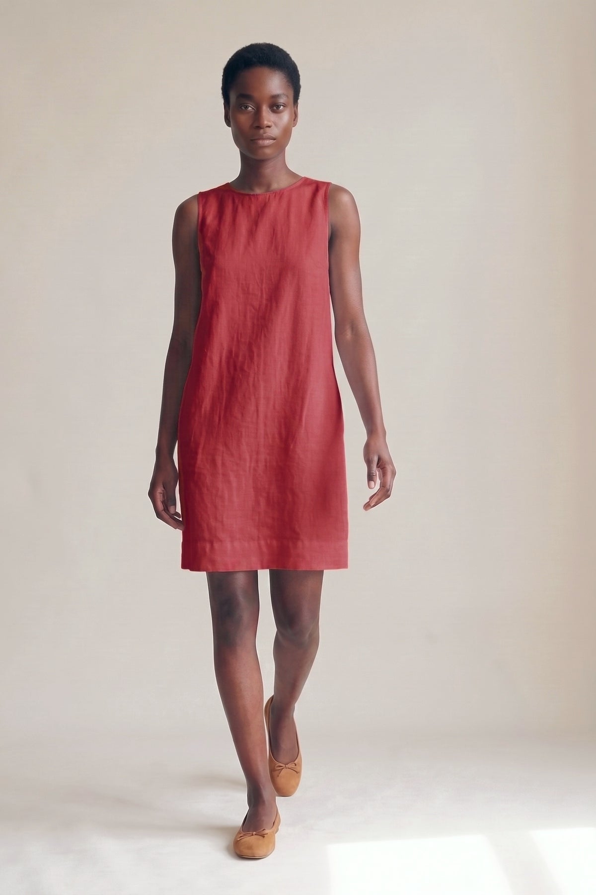 Vestido Alice Linho Puro Vermelho — Andando