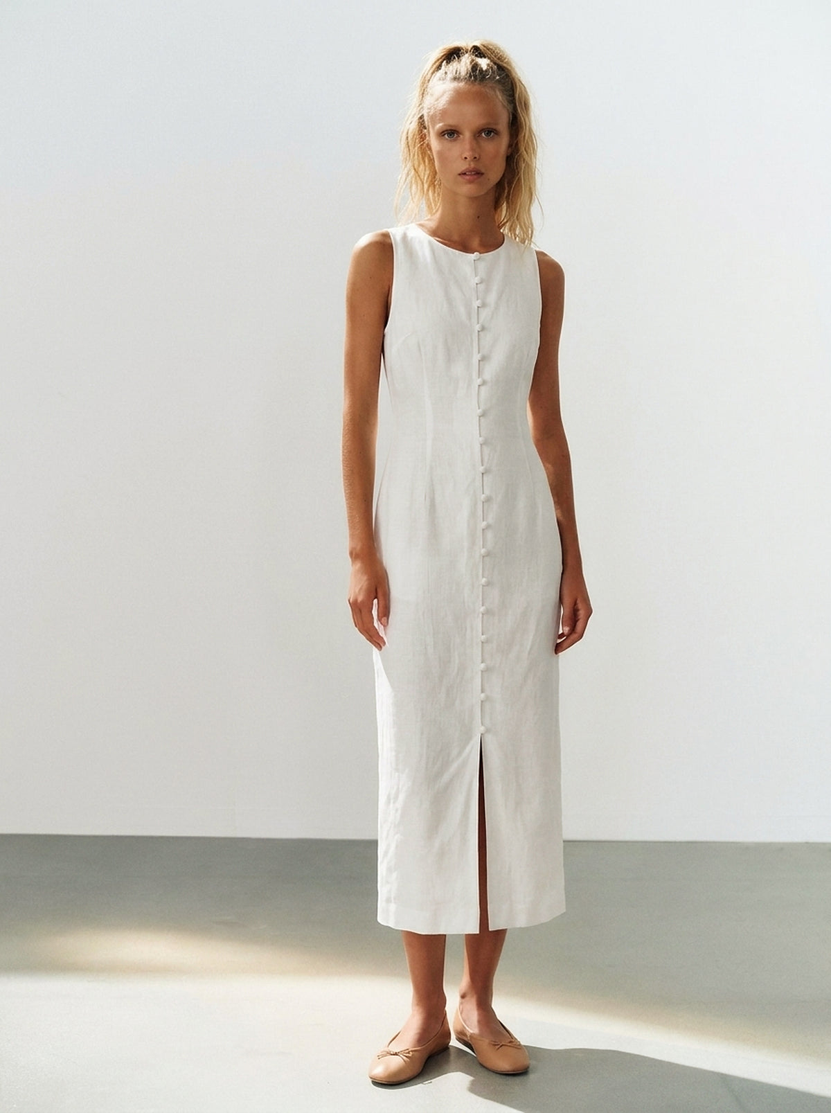 Vestido Midi Carol Branco — Estúdio Frente