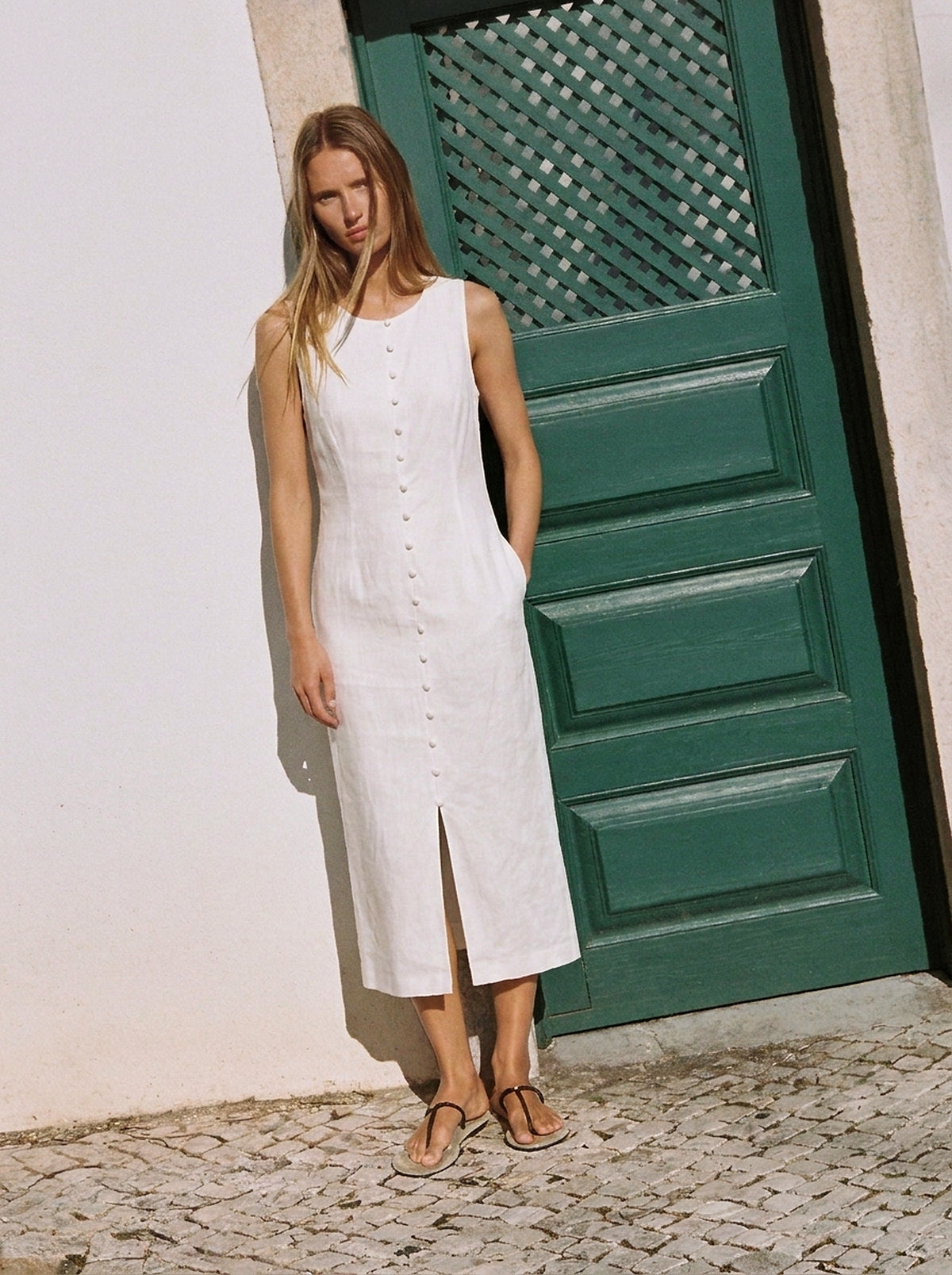 Vestido Midi Carol Branco — Rua Inteira