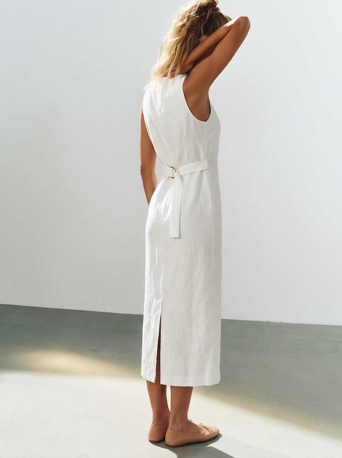 Vestido Midi Carol Branco — Estúdio Costas