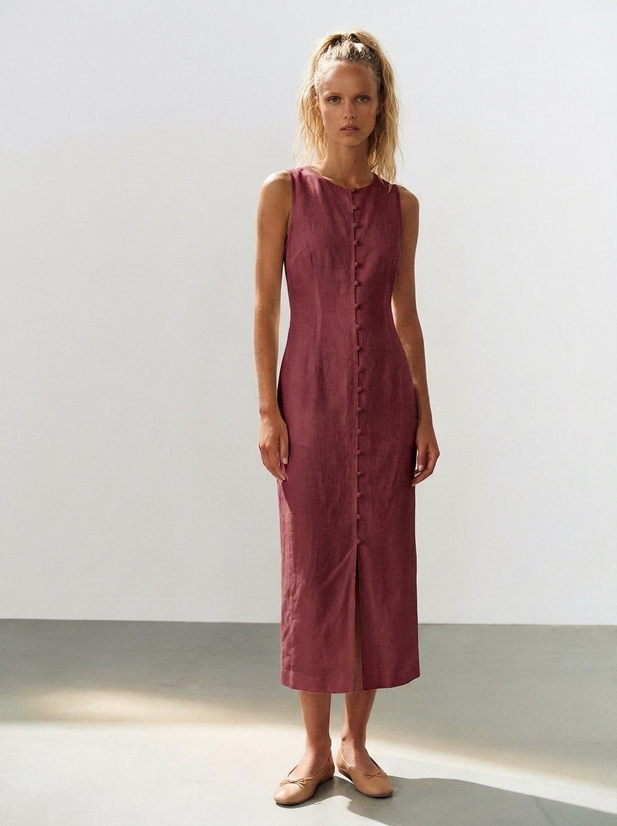 Vestido Midi Carol Marsala — Estúdio Frente