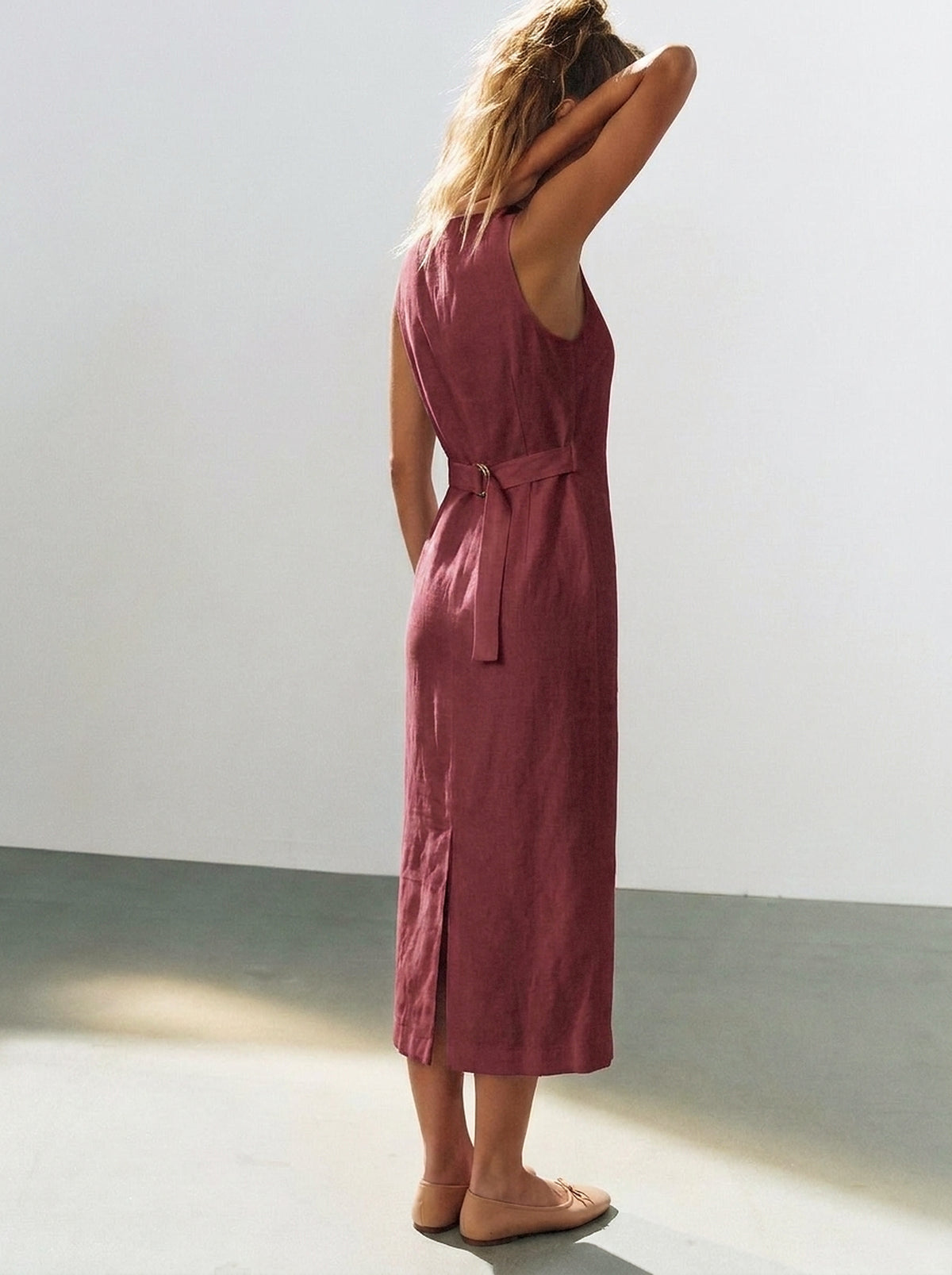 Vestido Midi Carol Marsala — Estúdio Costas