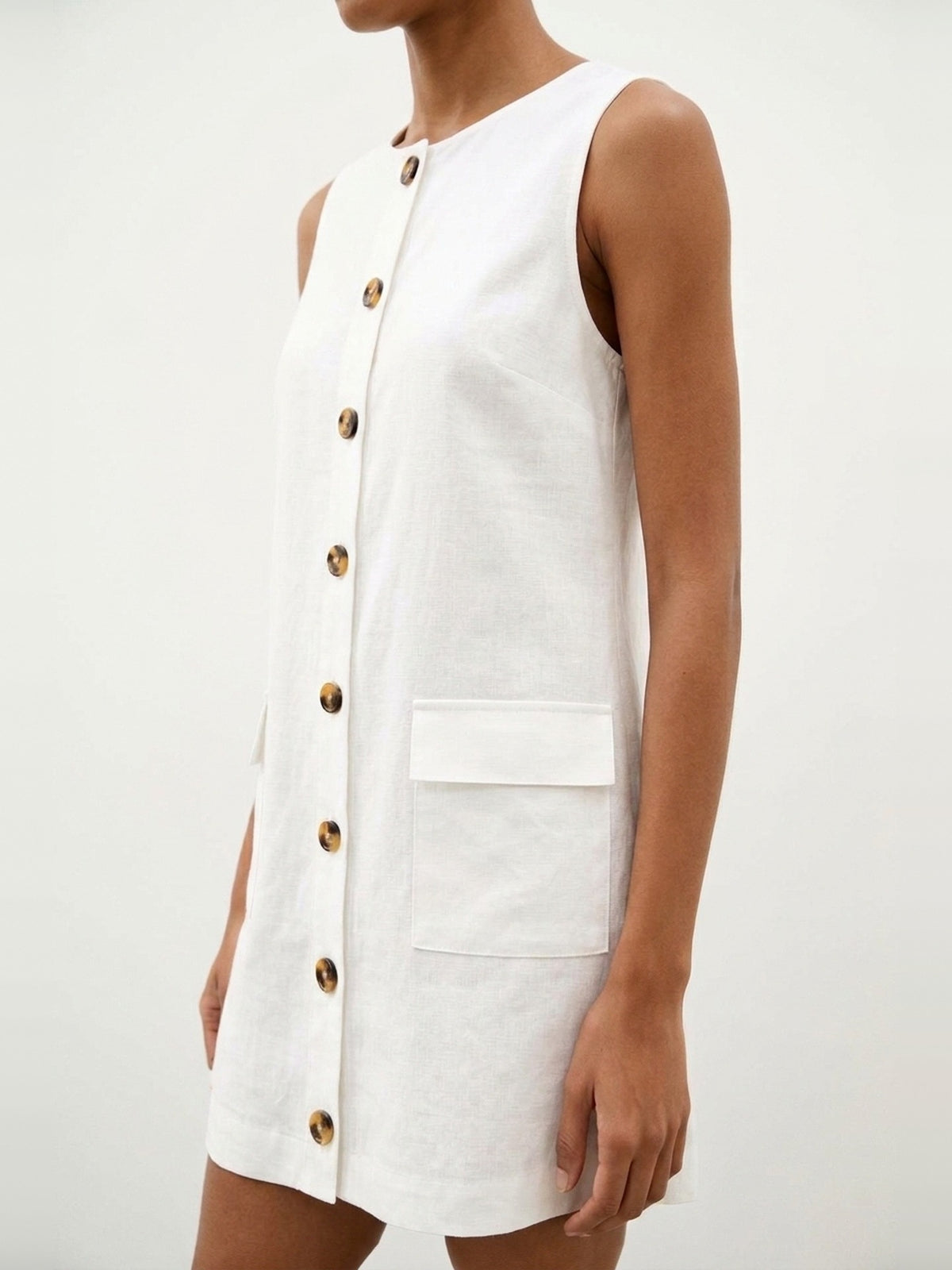 Vestido Dora Branco — Estúdio Detalhe do bolso