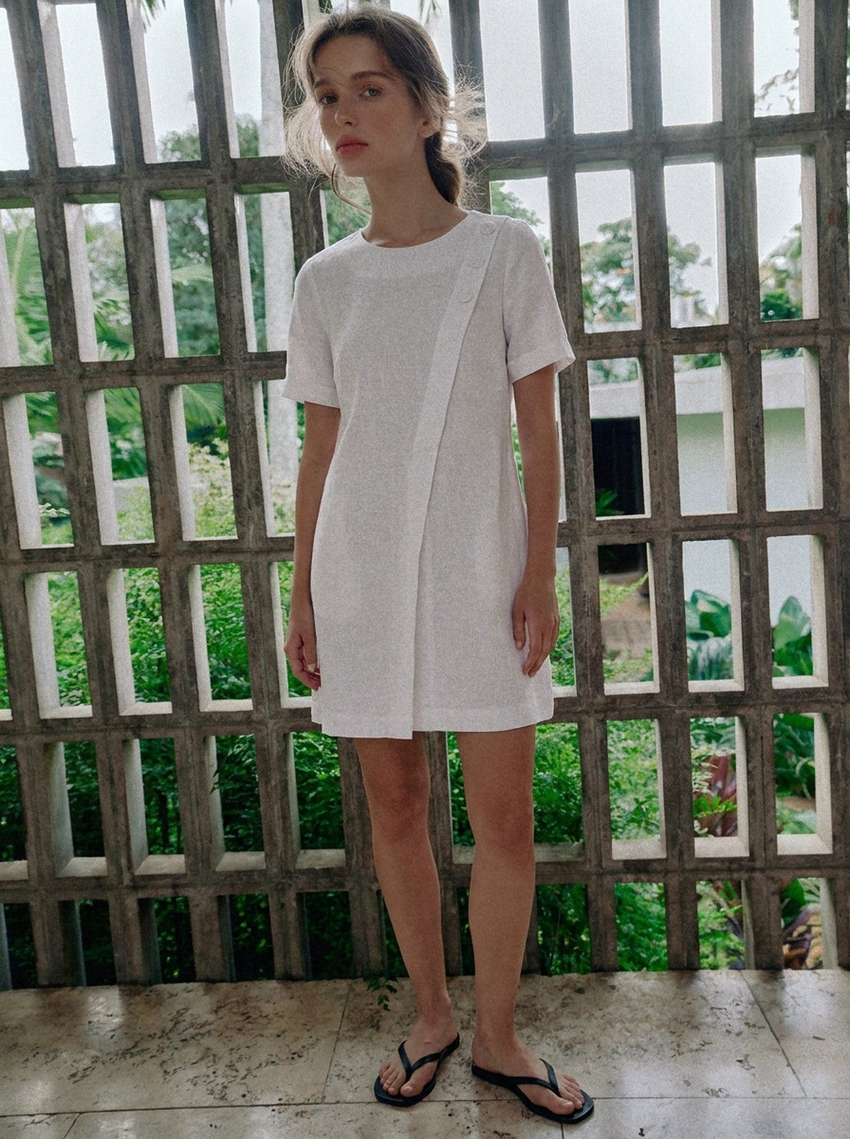 Vestido Júlia Branco — Jardim Lateral