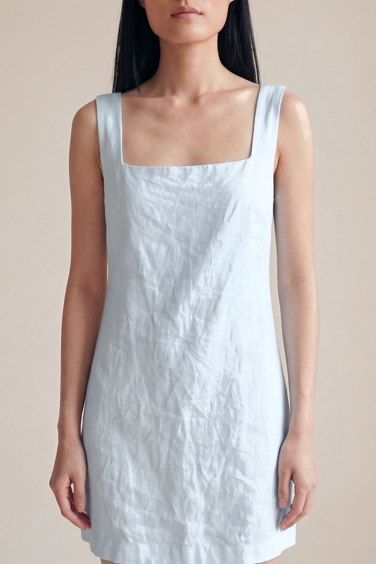 Vestido Laura Linho Puro Azul Bebê — Detalhe #Cor_Azul Bebê