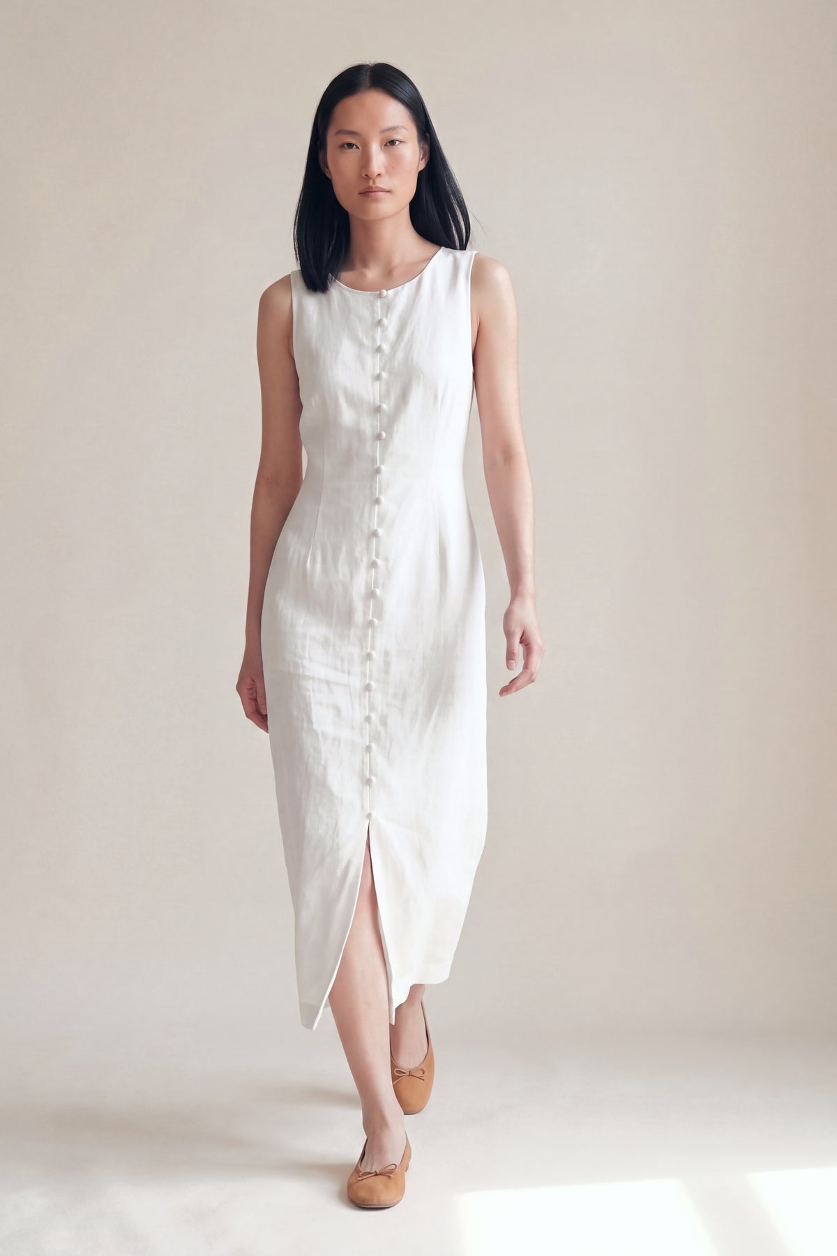 Vestido Midi Carol Branco — Andando