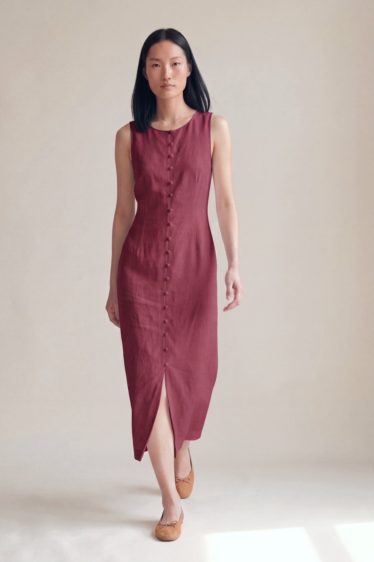 Vestido Midi Carol Marsala — Andando