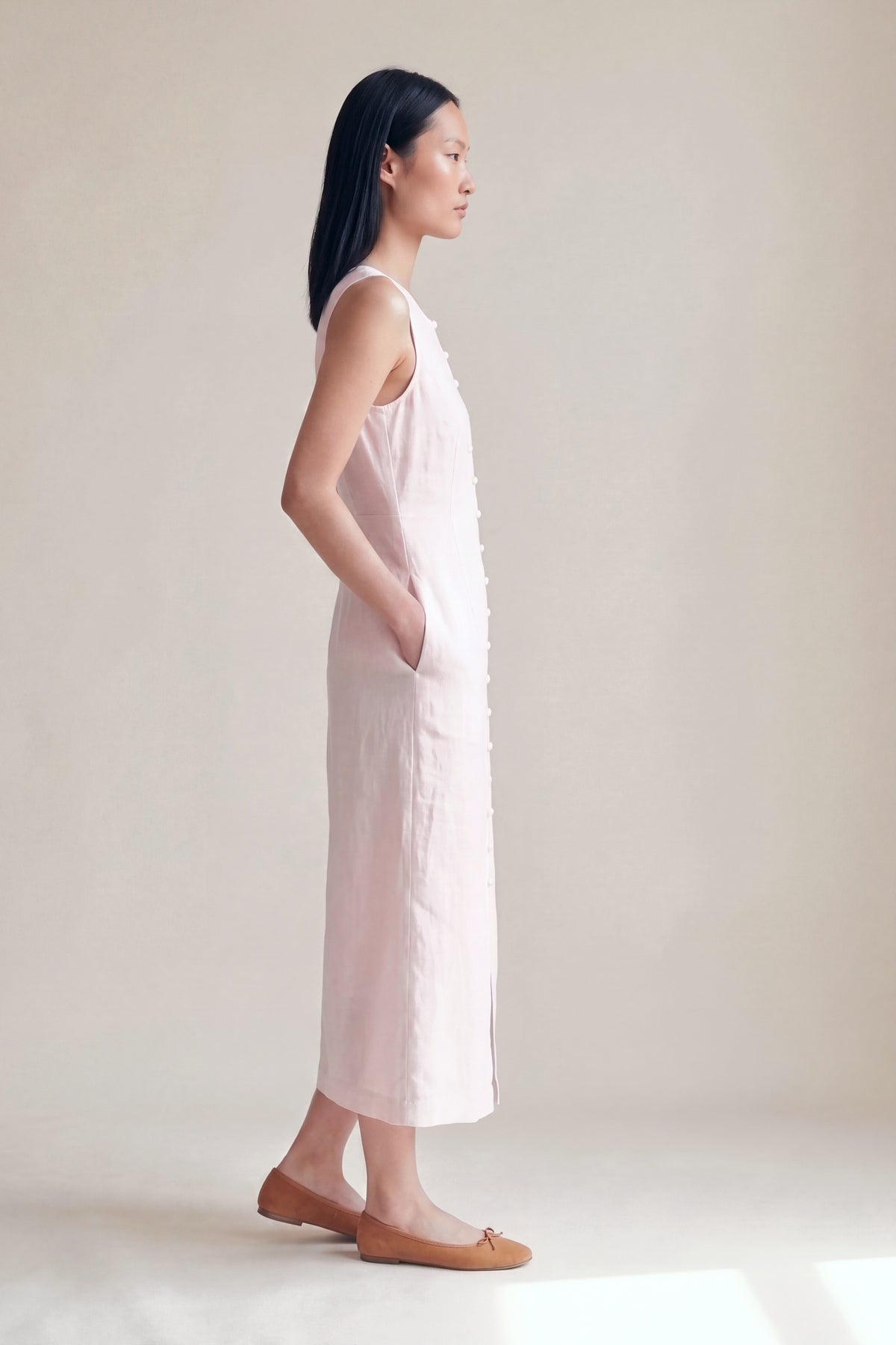 Vestido Midi Carol Rosa Bebê — Perfil
